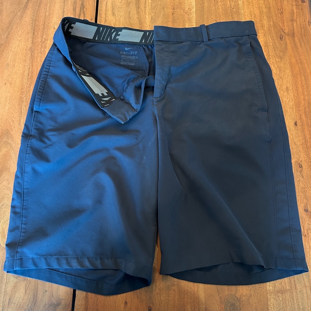 Nike Navy Dri Fit Golf Shorts